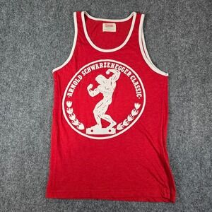 Homage Arnold Schwarzenegger Classic Red & White‎ Trimmed Tank Top Small